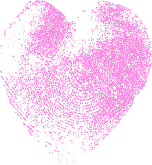 Abstract pink flower heart shape for a romantic Valentine's Day love illustration design