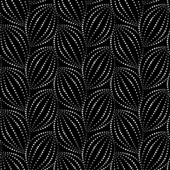 Black and white seamless pattern. Modern geometric background. Dotted grid.