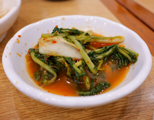 Young summer radish kimchi or Yeolmu-kimchi.