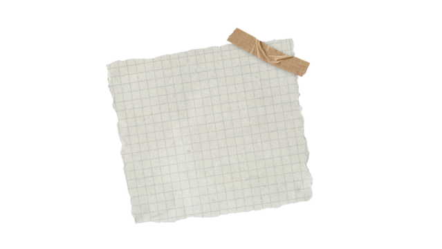 Cut paper hanging with tape transparent image 