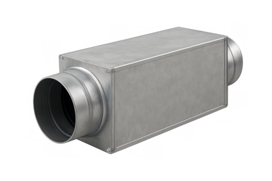 Hvac ductwork ventilation system component with transparent background