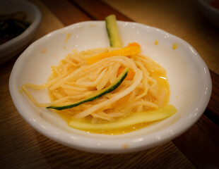 Korean picked yellow radish or Danmuji.