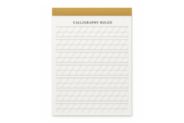 Calligraphy ruled notebook sheet for handwriting practice