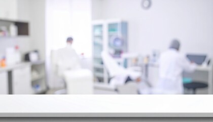 Medical Clinic Interior: A serene and clean medical clinic interior, exuding a sense of calm and professional atmosphere, as medical professionals work diligently in the background.
