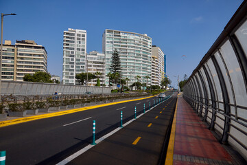 Strolling along the Malecon Miraflores enjoying a stunning views of la Costa Verde