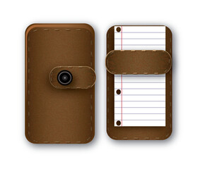 brown notebook with space for scripture on a piece of paper