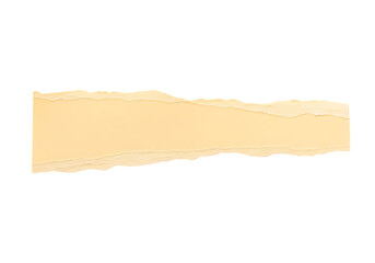 Torn edge of yellow paper isolated on transparent background for graphic design