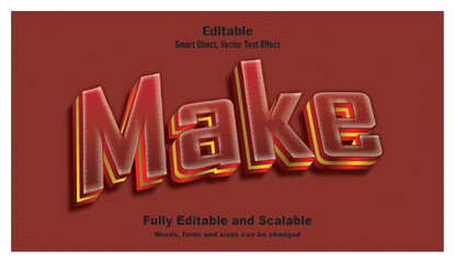 Make text effect create, build typography design.