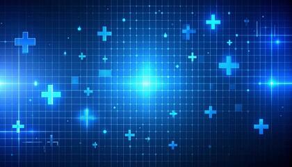 Digital Healthcare Abstract: An illustrative depiction of a digital healthcare landscape, showcasing interconnectedness, innovation, and technological advancement in the field of medicine.