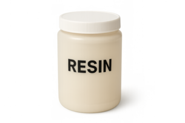 Resin chemical material in plastic bottle packaging