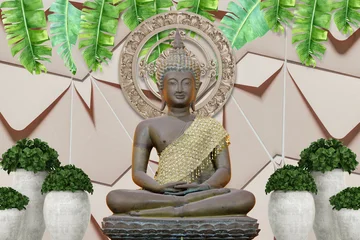 Fototapete Rund Buddha buddha statue in thailand  © design