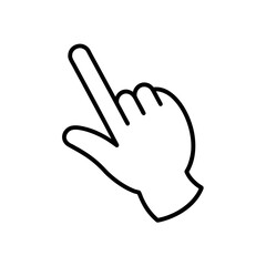 Hand cursor pointing finger illustration silhouette