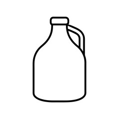 Outline drawing of a jug with a handle silhouette
