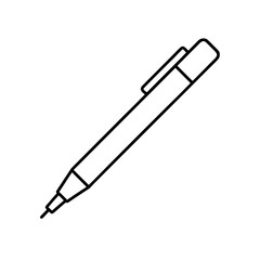 Illustration of a drafting technical pen silhouette
