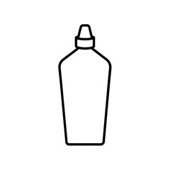 Outline drawing of a squeeze bottle art silhouette