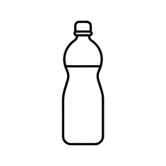 Outline drawing of a plastic bottle art silhouette