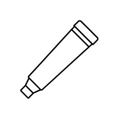 Simple outline drawing of a highlighter silhouette