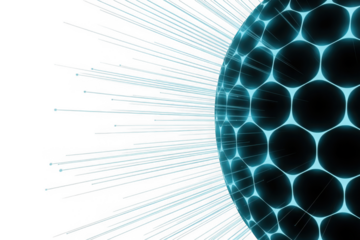 Sphere glowing with lines