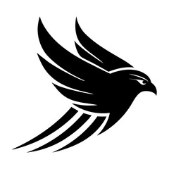 dynamic blue eagle logo with motion lines
