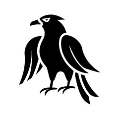 simplified eagle illustration style
