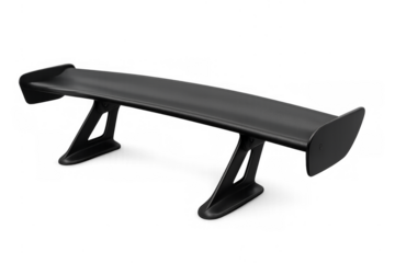 Black car spoiler for tuning and racing aerodynamics
