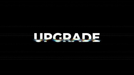 upgrade glitch digital technology update progress suitable for tech presentations, software updates, gaming, or future-themed content