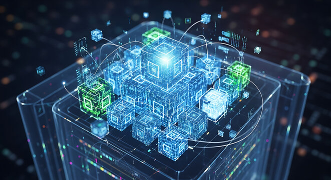 Virtual machines concept with cloud computing and server virtualization technology, VMs for data management, digital infrastructure and IT innovation
