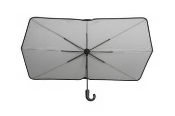 Studio lighting umbrella light modifier on transparent background