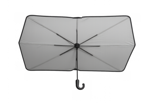 Studio lighting umbrella light modifier on transparent background