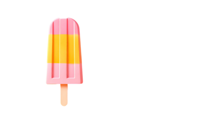 A colorful layered popsicle with a wooden stick against a black background