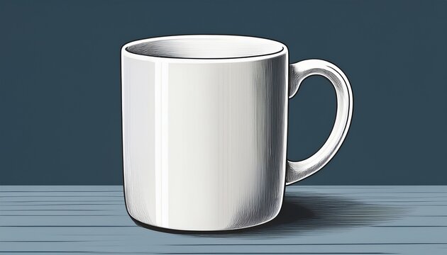 diner mug classic white coffee cup with handle for hot drinks