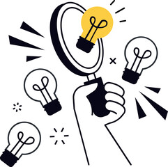 hand drawn light bulb