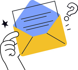 hand holding an envelope