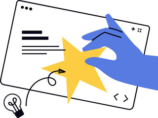 hand with pencil drawing