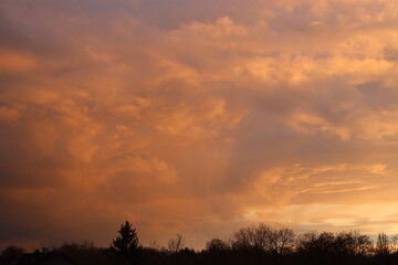 sunset in the clouds