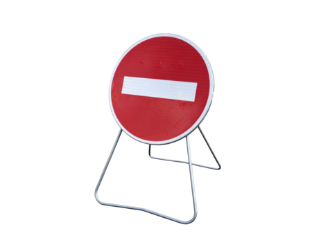 No entry sign isolated on the transparent background