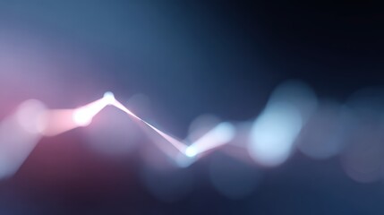 Modern finance background with holographic line chart,