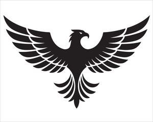 Fototapeta premium Mythical Firebird Rising from Flames Vector Artwork