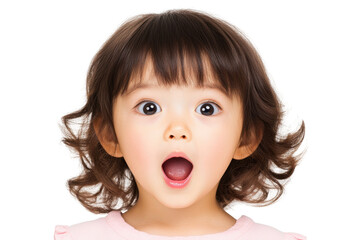 A Joyful Expression of Surprise Captured in a Portrait with a Soft-knit Sweater  isolated on transparent background