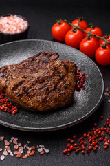 Food, grilled beef steak, roast meat for lunch. Grilled beef steak