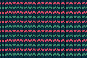 Seamless retro leaf pattern in red and green on dark background