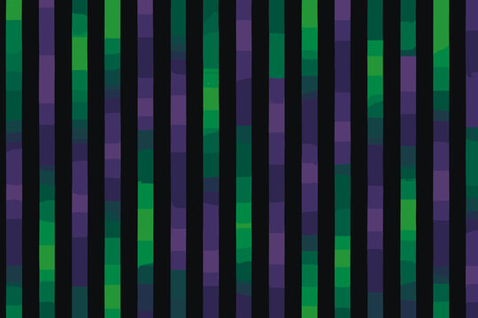 Pixelated Striped Pattern – Vertical Neon Green and Purple Bars on Black Background