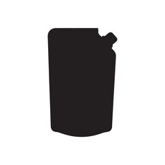 Liquid pouches silhouette icon vector illustration