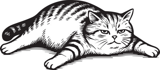 lazy funny cat © Daria