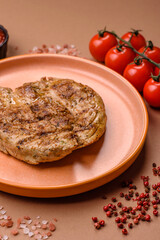 Food, grilled pork steak, roast meat for lunch. Grilled pork steak