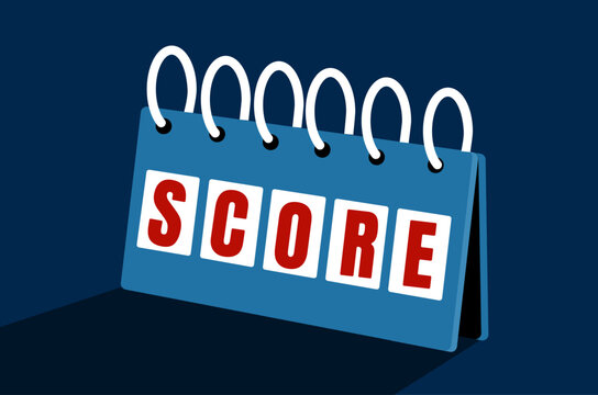Score table calendar style board illustration