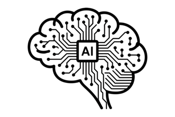 Abstract AI brain circuit artwork for creative technology concept