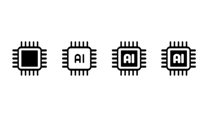 Modern AI Microchips for Future Technology Concept