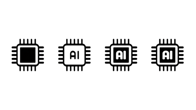 Modern AI Microchips for Future Technology Concept