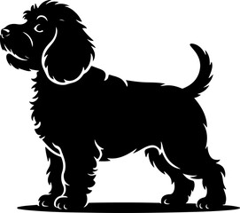 Cockapoo silhouette vector illustration